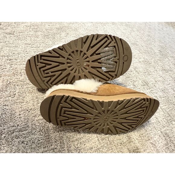 UGG Disquette Slippers Size 8 Chestnut | Platform Cozy Icon Excellent Condition - Picture 3 of 6